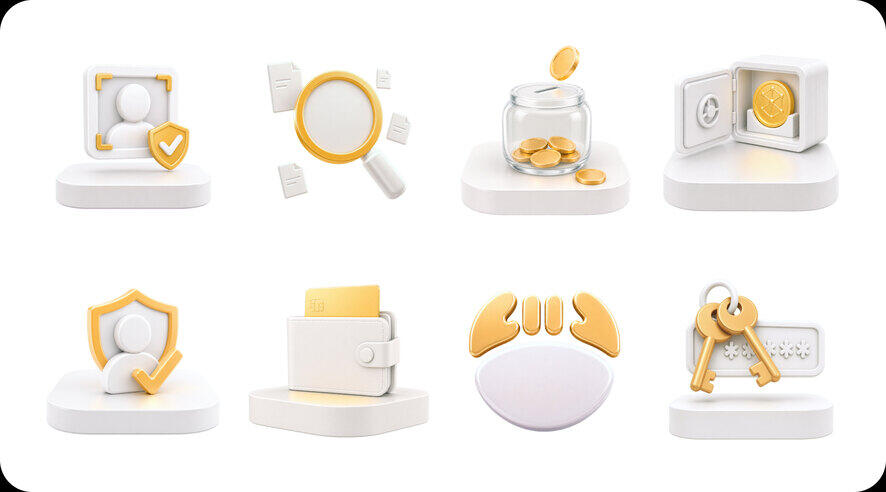 Billion 3D icon series
